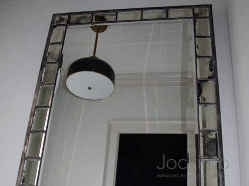 Leaded Subway Framed Mirror