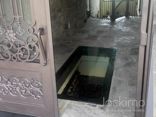 glass floor wine cellar full